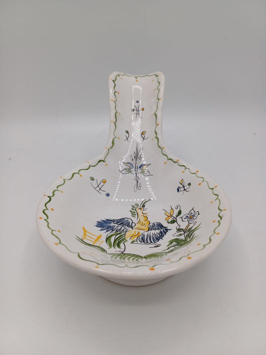 Repose-Cuillère en Faïence Peint à la Main – Style Moustier AR CONCEPT