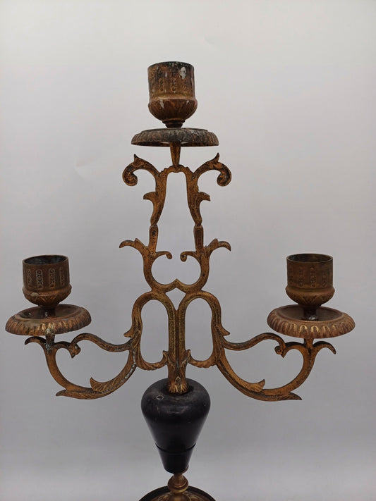 Chandelier à 3 branches en bronze - Décoration Intérieur - Vintage