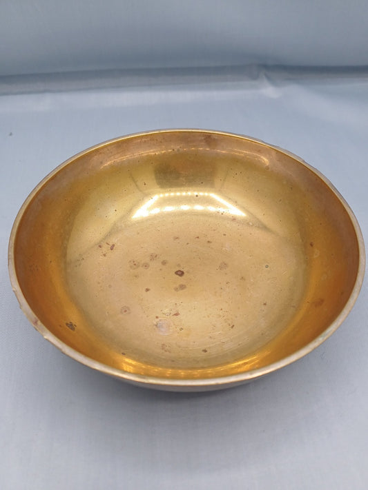 Ancien bol en métal argenté à poignées ajourées