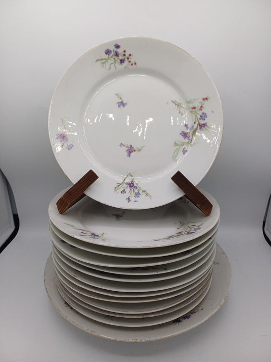 Service en porcelaine de Limoges - 15 pièces - Décor Floral AR CONCEPT