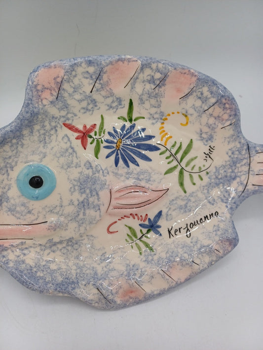 Vide-Poche en Faïence en Forme de Poisson – Décor Bretagne - Kerjouanno AR CONCEPT