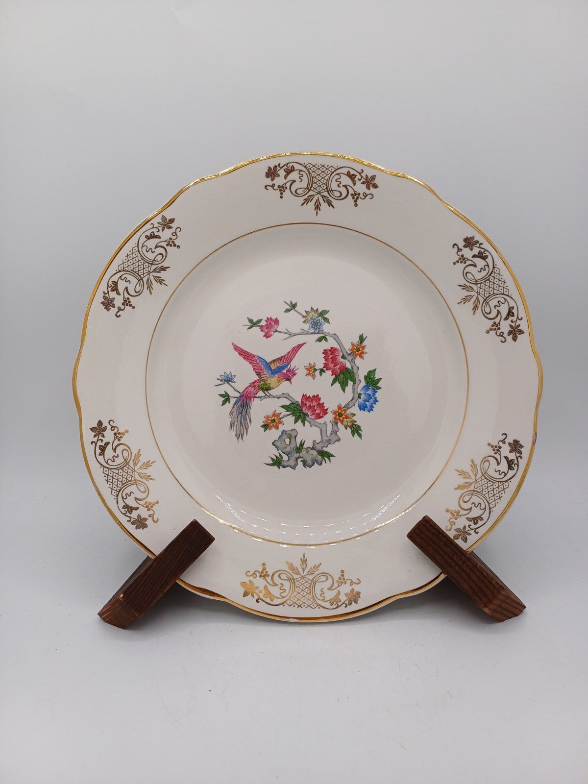 Lot de 12 Assiettes Plates en Faïence – Manufacture Lunéville – Décor Floral AR CONCEPT