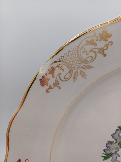 Lot de 12 Assiettes Plates en Faïence – Manufacture Lunéville – Décor Floral AR CONCEPT