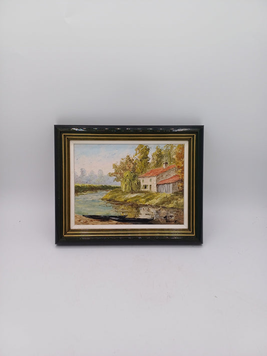 Lot de 2 Tableaux à l'Huile sur Toile Signés et Encadré - Thème : Paysage AR CONCEPT