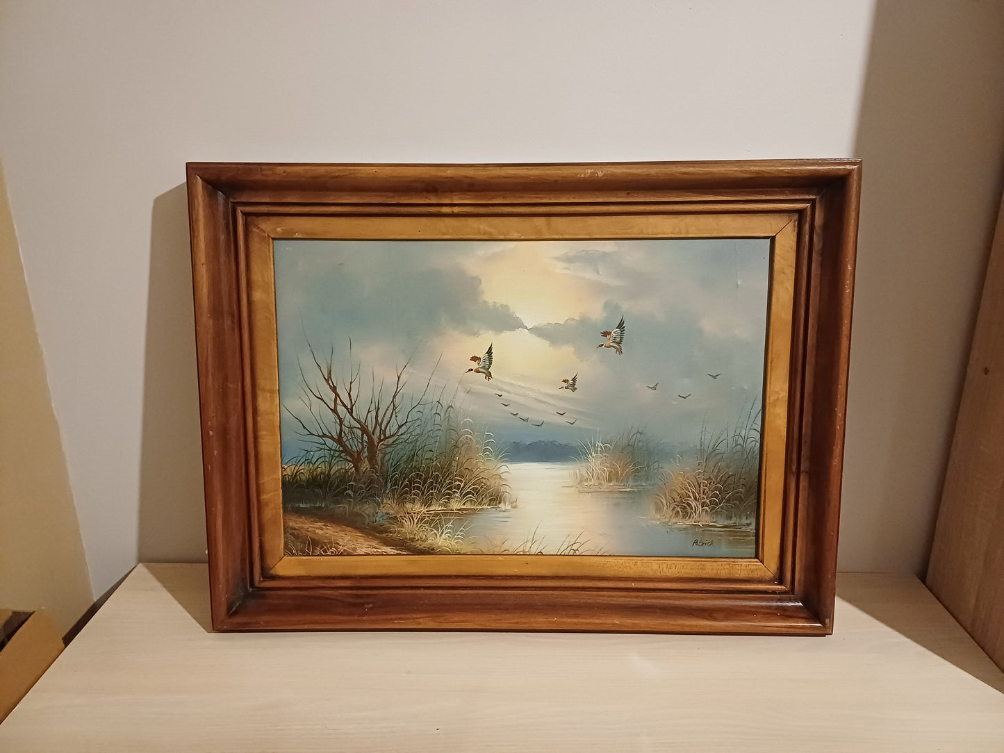 Grand Tableau à l'Huile sur Toile Encadré - Signé Patrick - Paysage AR CONCEPT