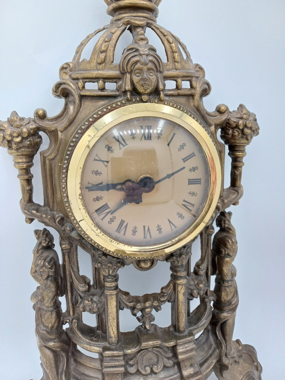 Horloge murale en laiton doré – Fonctionne à pile – Vintage AR CONCEPT