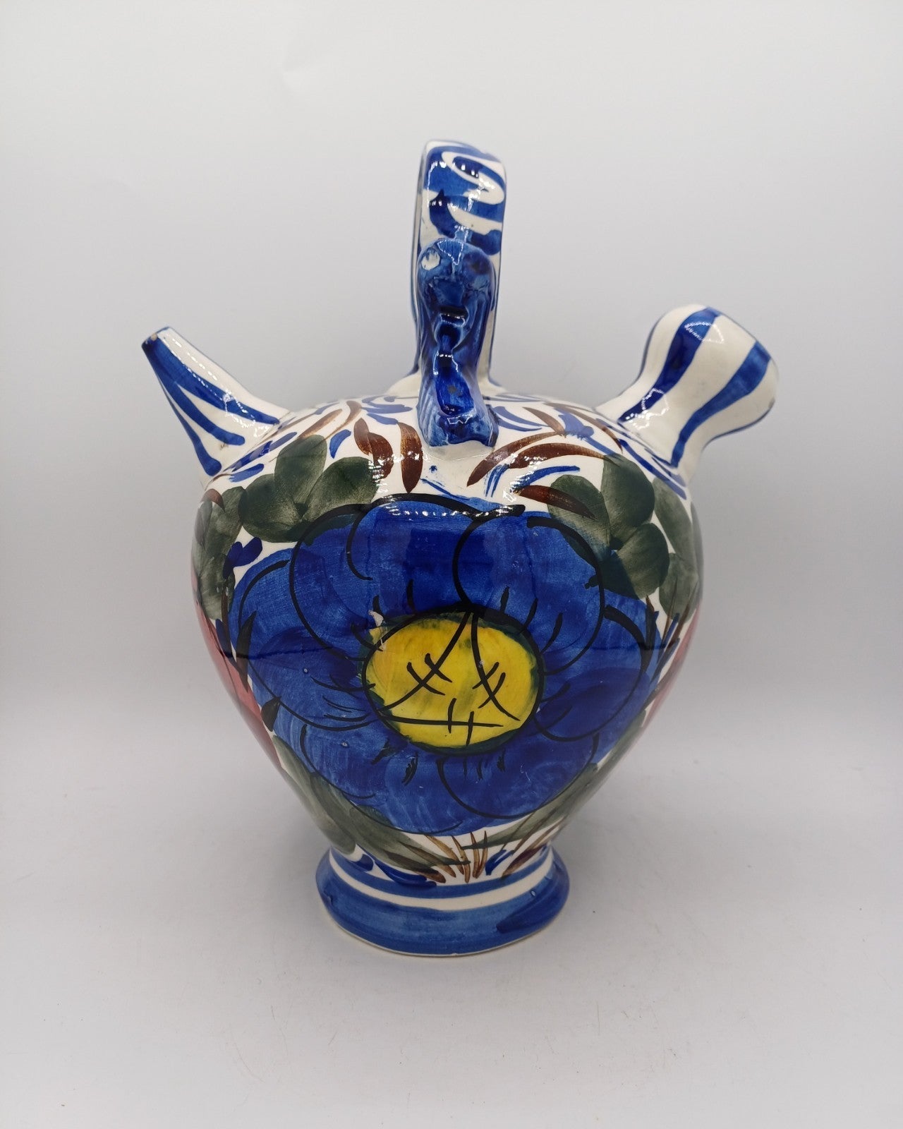 Gargoulette en Faïence Peinte à la Main – Décor Floral AR CONCEPT