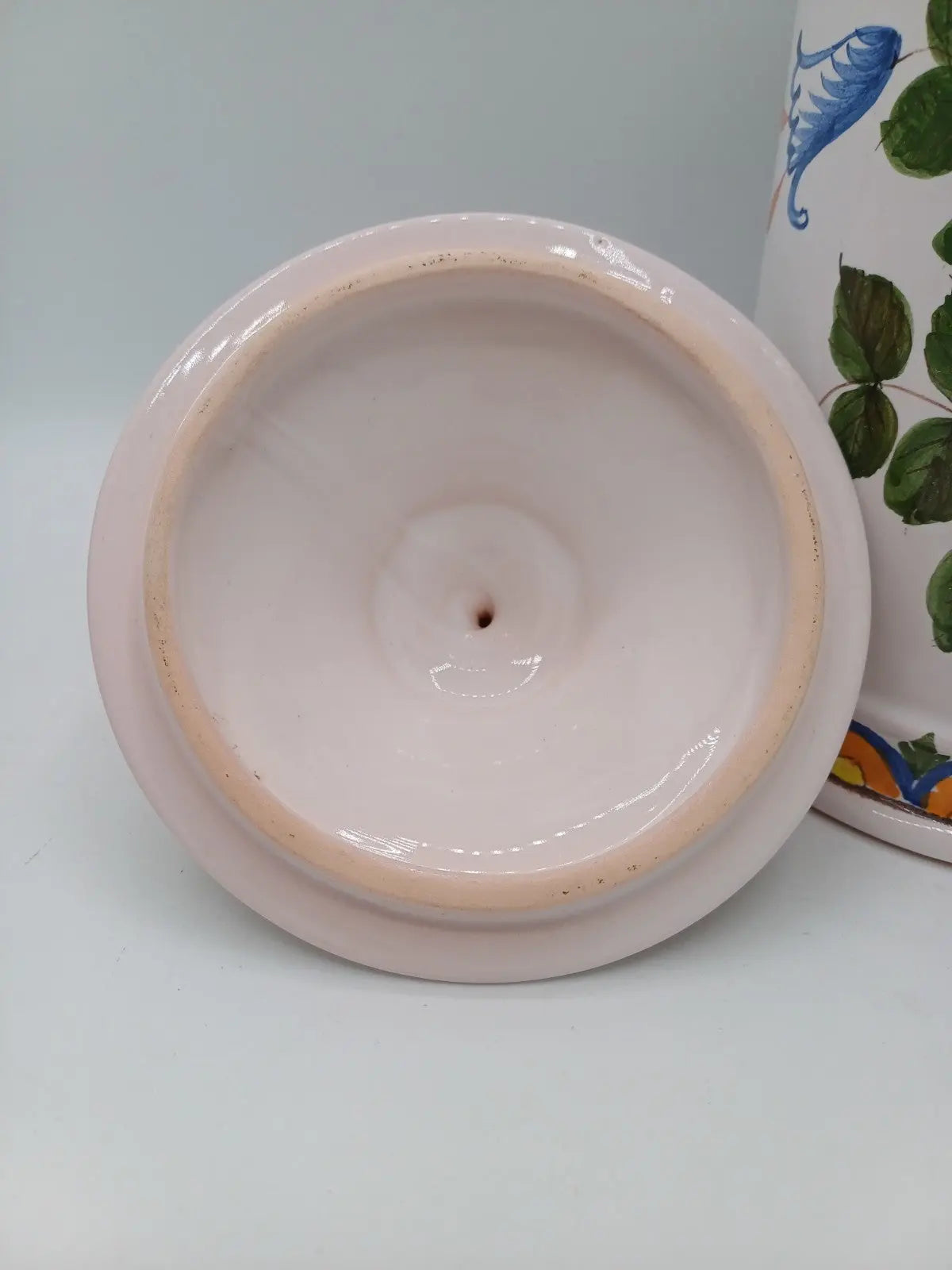 Grand Pot de Cuisine en Céramique – Décor Floral Peint à la Main – Signé AR CONCEPT