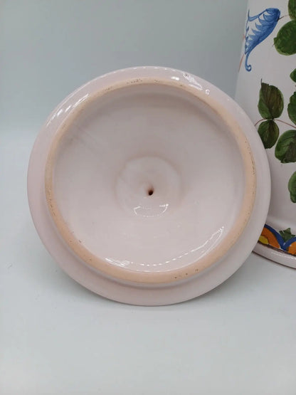 Grand Pot de Cuisine en Céramique – Décor Floral Peint à la Main – Signé AR CONCEPT