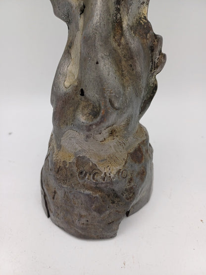 Statuette en régule argenté signée Rucho – "Marika" - Vintage - Déco Intérieur