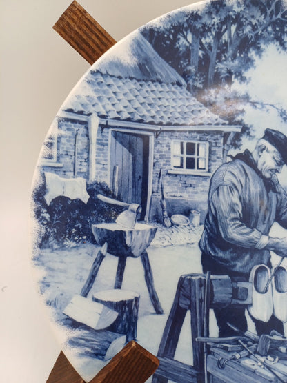 Assiette en Faïence de Delft – Décor Vieux Sabatier, Scène d’époque – Pays-Bas AR CONCEPT