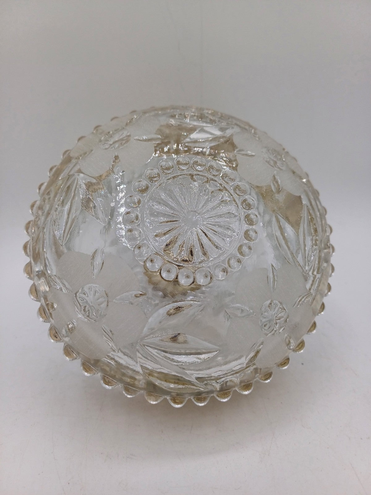 Bonbonnière / Vide-poche en Verre et Laiton à Décor Floral AR CONCEPT