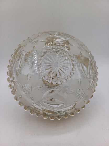 Bonbonnière / Vide-poche en Verre et Laiton à Décor Floral AR CONCEPT