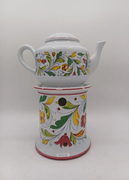 Brûleur d’Encens Ancien en Forme de Tisanière – Céramique Italienne Numérotée AR CONCEPT