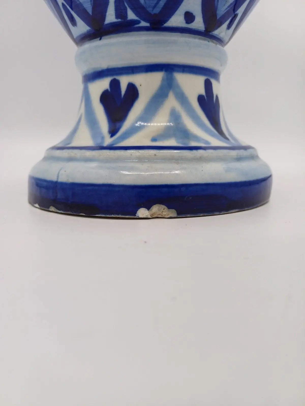 Grand Vase / Potiche à Décor Floral Bleu – Fabriqué en Espagne AR CONCEPT