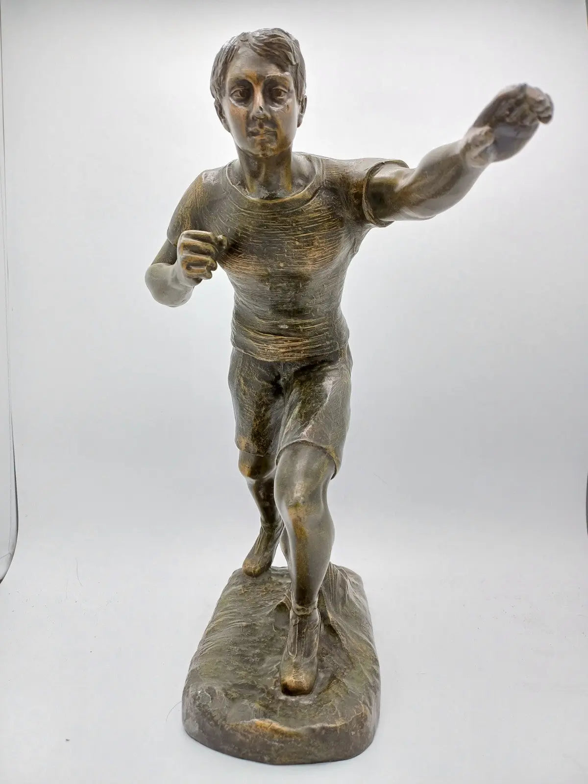 Statue en Régule "Le Boxeur à Main" – Signée Henry Fugère – 33 cm - Vintage AR CONCEPT