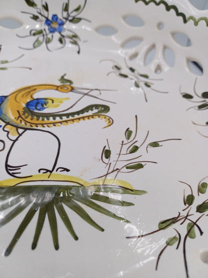 Compotier en Faïence Signé & Peint à la Main par Jean Paulet – XXème siècle AR CONCEPT