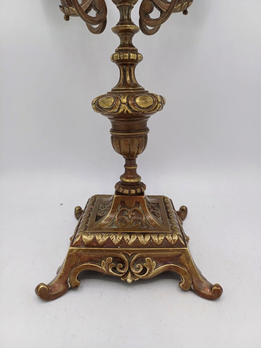 Chandelier à 5 branches en bronze doré - Déco - Vintage