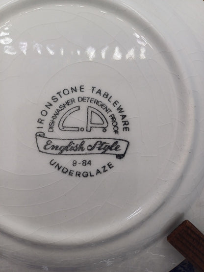 Lot de 2 Assiettes à Dessert – Ironstone Tableware, Décor Floral Bleu AR CONCEPT