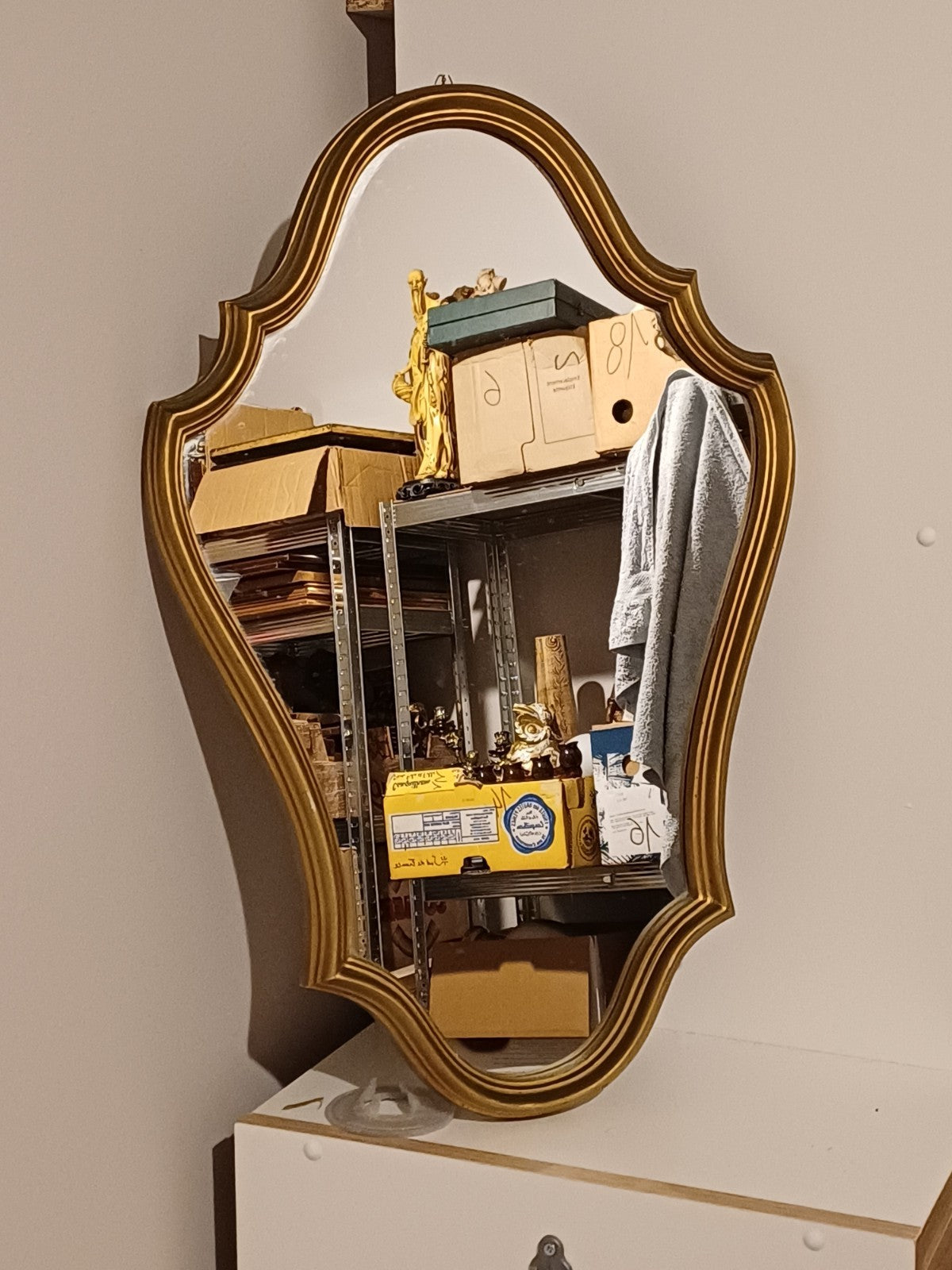 Miroir Doré Baroque - H : 58,5cm / L : 38cm - Bon état - Ancien