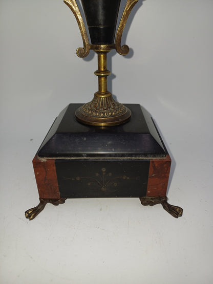 Paire de chandeliers dorés et noirs – 5 branches – Déco - Vintage