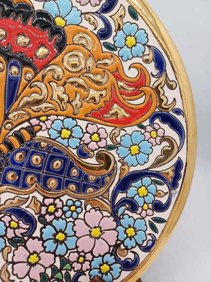 Assiette en Faïence Peinte à la Main – Signée Rocio, Espagne AR CONCEPT