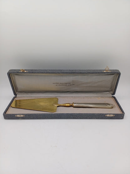 Pelle à Tarte en Laiton et Métal Argenté – Ancien - Collection