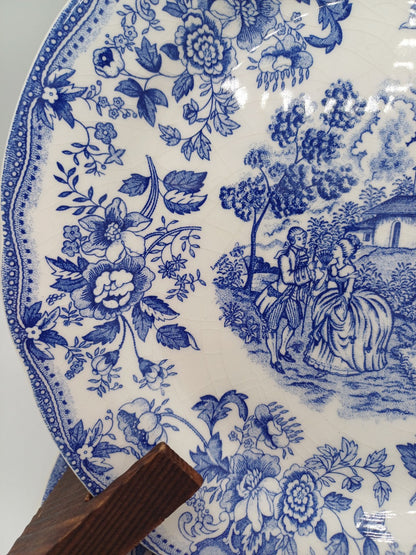 Lot de 2 Assiettes à Dessert – Ironstone Tableware, Décor Floral Bleu AR CONCEPT