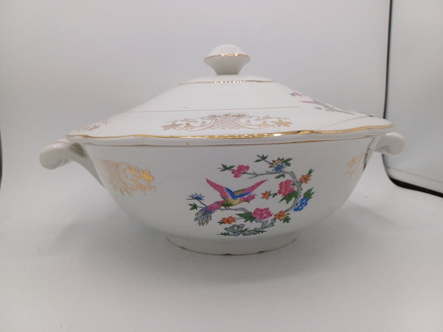 Soupière – Porcelaine de Lunéville – Décor floral - Collection AR CONCEPT