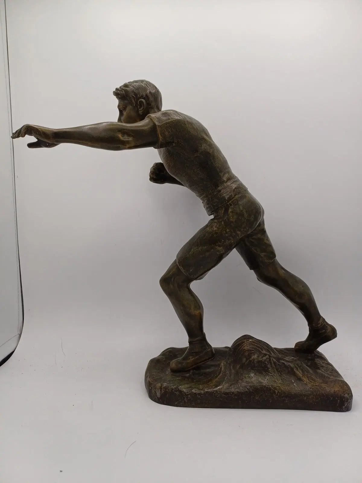 Statue en Régule "Le Boxeur à Main" – Signée Henry Fugère – 33 cm - Vintage AR CONCEPT