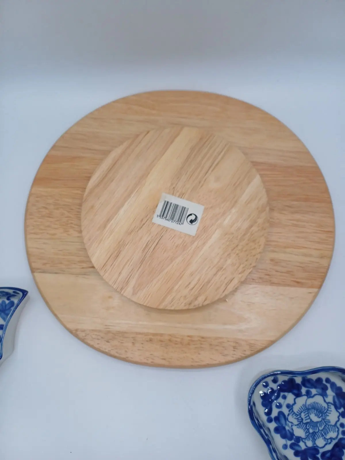 Plateau Tournant à Apéritifs – 5 Compartiments – Décor Floral Bleu Style Delft AR CONCEPT