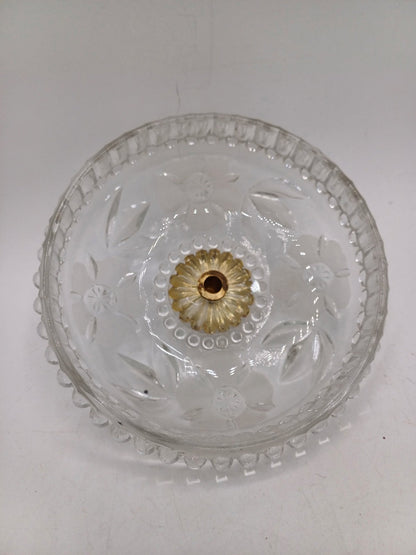 Bonbonnière / Vide-poche en Verre et Laiton à Décor Floral AR CONCEPT