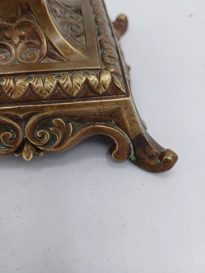 Chandelier à 5 branches en bronze doré - Déco - Vintage