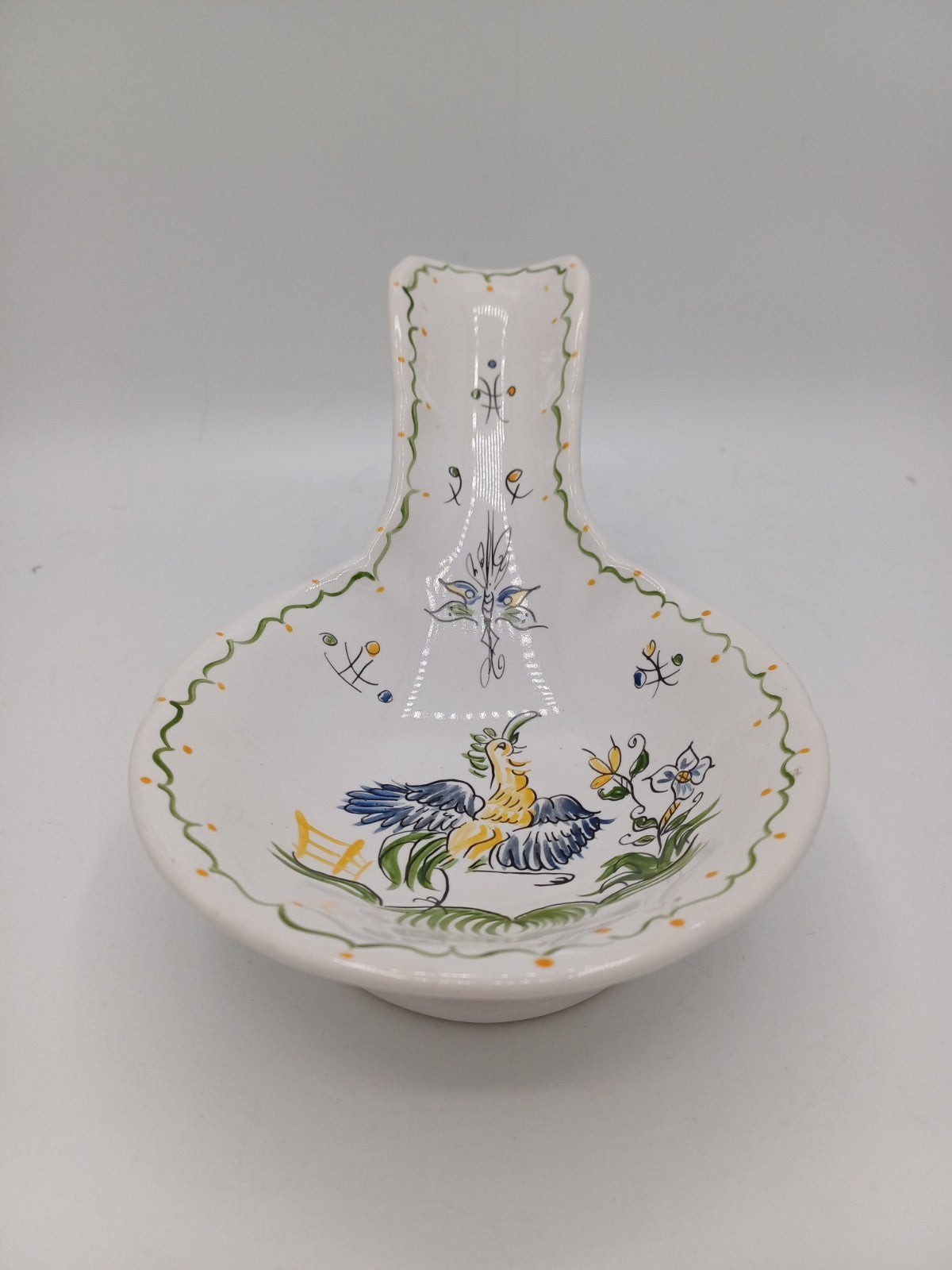 Repose-Cuillère en Faïence Peint à la Main – Style Moustier AR CONCEPT