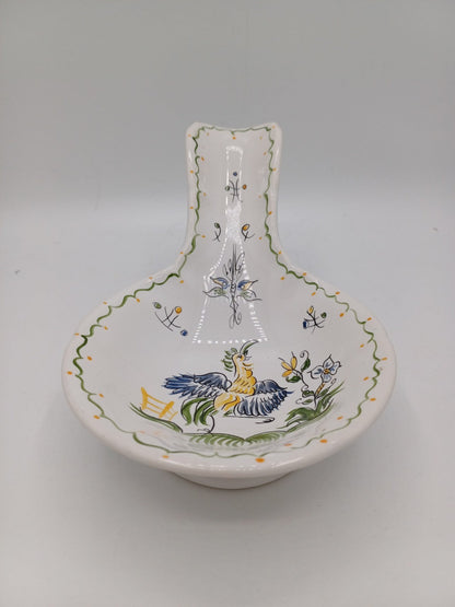 Repose-Cuillère en Faïence Peint à la Main – Style Moustier AR CONCEPT