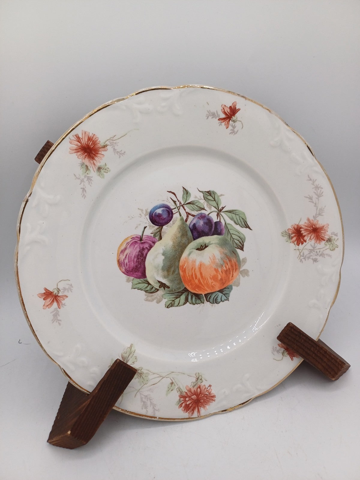 Lot de 11 Assiettes à Dessert – Luneville, France – Décor Floral et Fruité AR CONCEPT