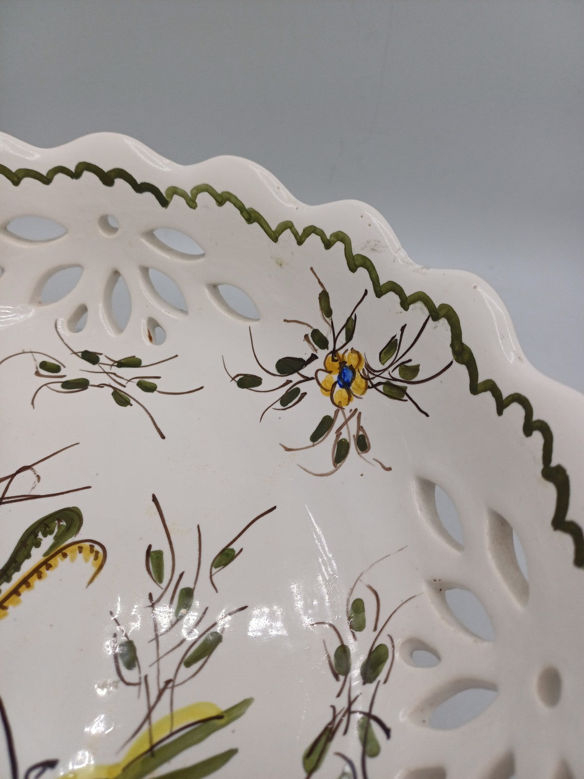 Compotier en Faïence Signé & Peint à la Main par Jean Paulet – XXème siècle AR CONCEPT