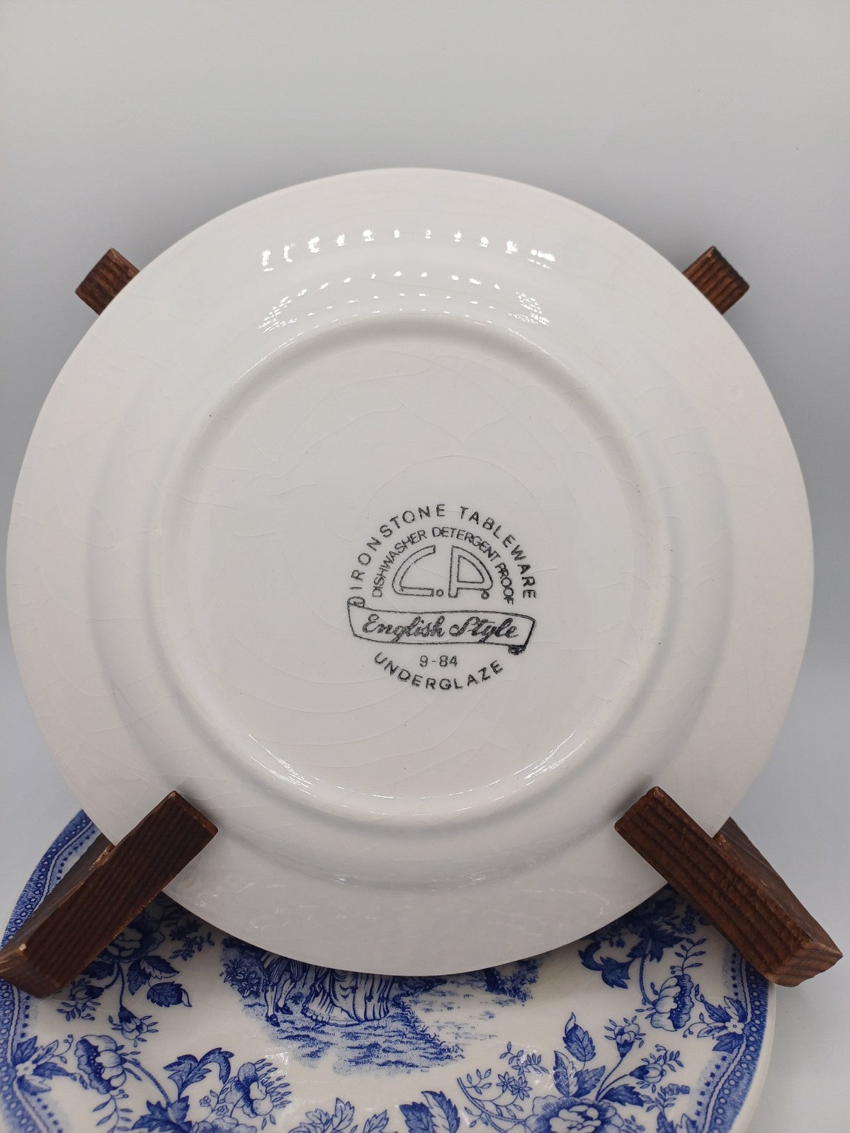 Lot de 2 Assiettes à Dessert – Ironstone Tableware, Décor Floral Bleu AR CONCEPT