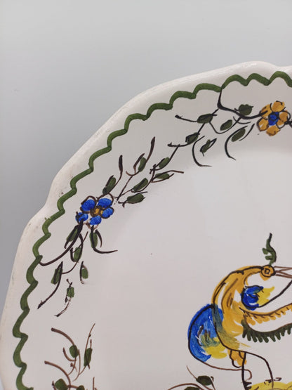 Assiette en Faïence Signée Jean Paulet – Peinte à la main – XXème siècle AR CONCEPT
