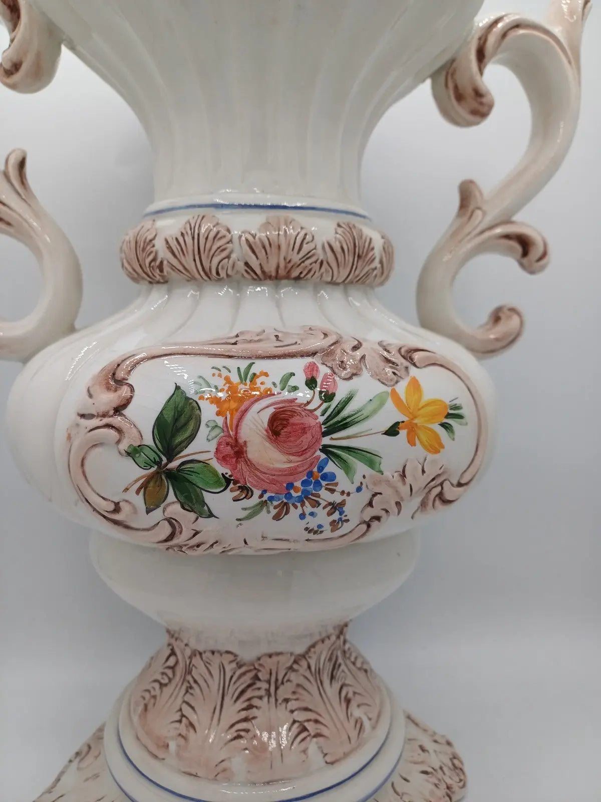 Vase / Potiche en Céramique Italienne – Bassano Tellatin Orsato – Décor Floral AR CONCEPT