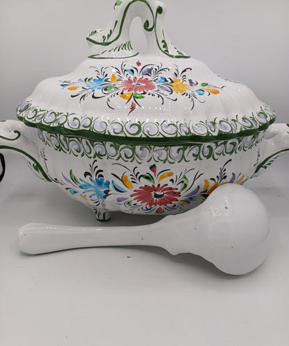 Soupière avec Louche en Faïence – Portugal – Peint à la main -  R&C CAL Juncal AR CONCEPT