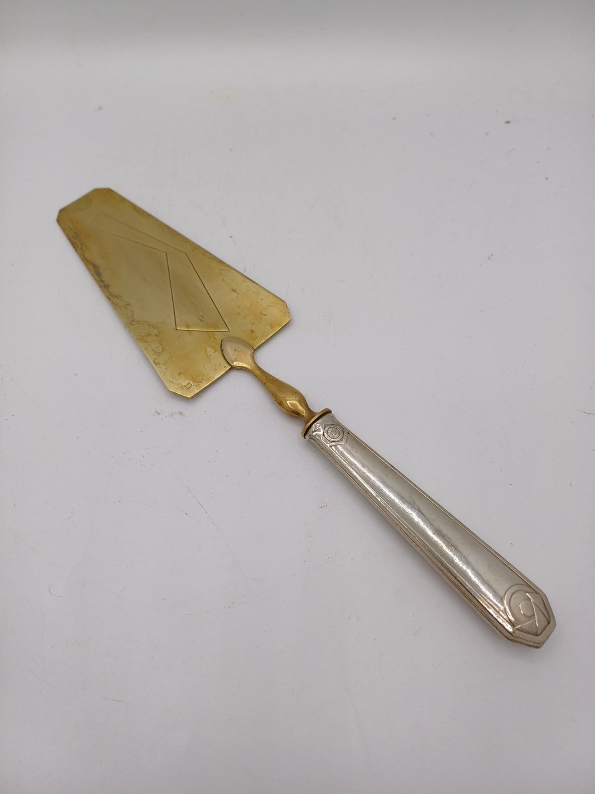 Pelle à Tarte en Laiton et Métal Argenté – Ancien - Collection