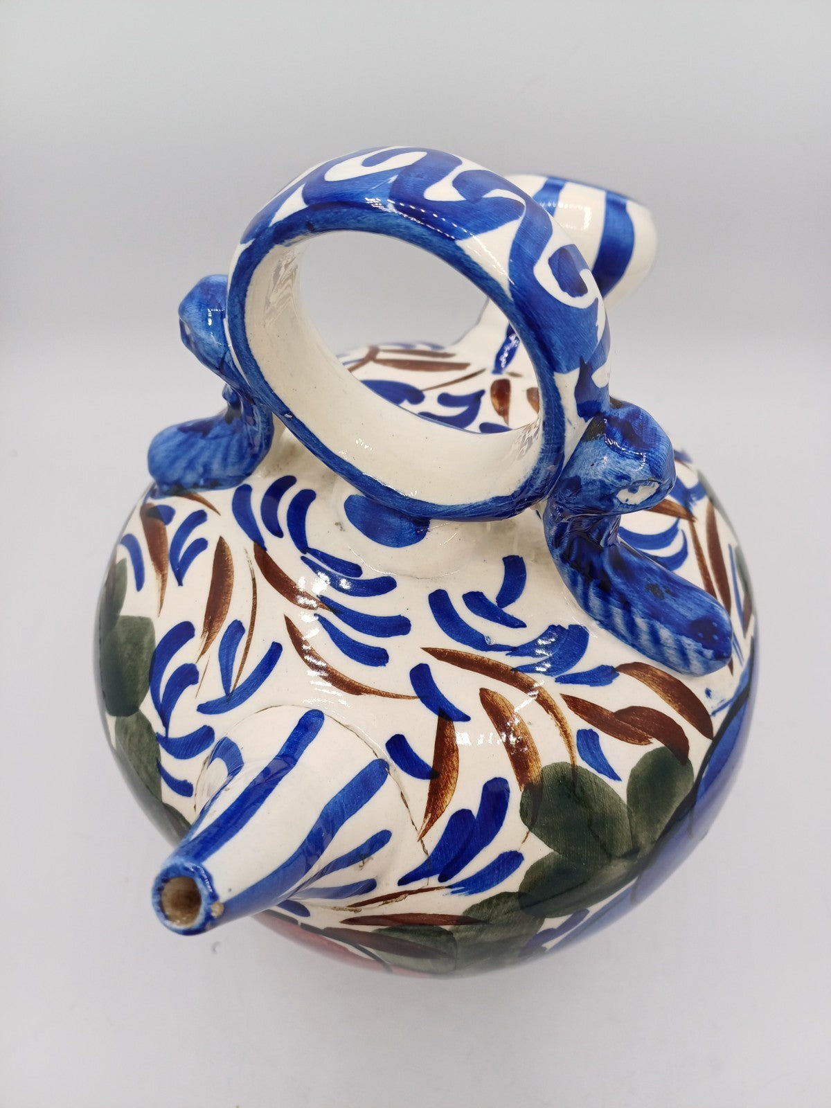 Gargoulette en Faïence Peinte à la Main – Décor Floral AR CONCEPT