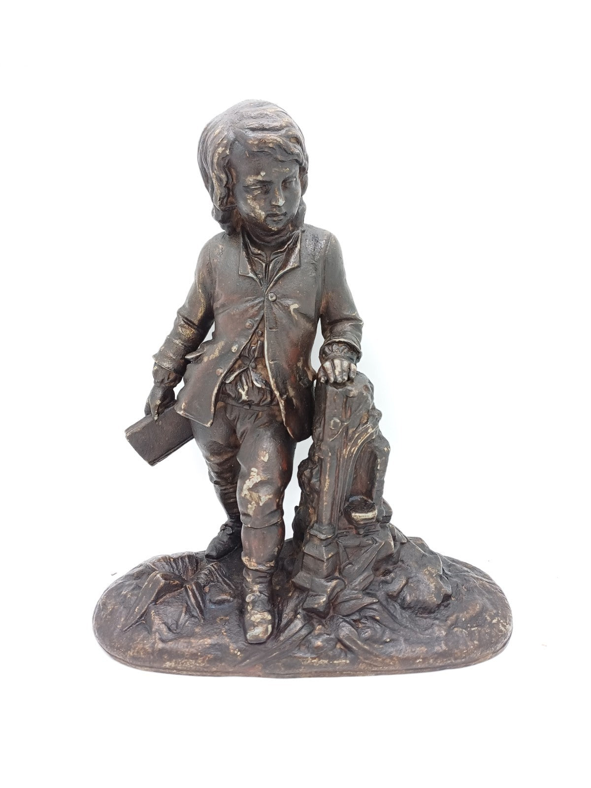 Statue en régule – “L’Écolier” - Vintage - Déco Intérieur