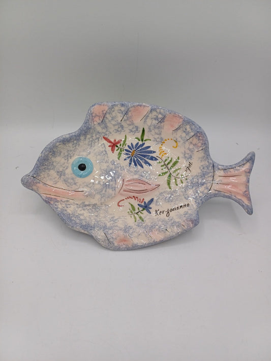 Vide-Poche en Faïence en Forme de Poisson – Décor Bretagne - Kerjouanno AR CONCEPT