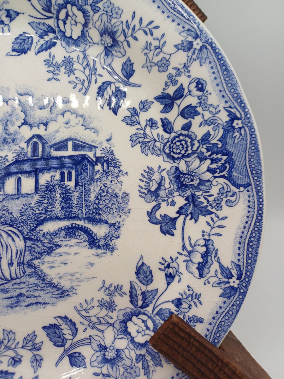 Lot de 2 Assiettes à Dessert – Ironstone Tableware, Décor Floral Bleu AR CONCEPT