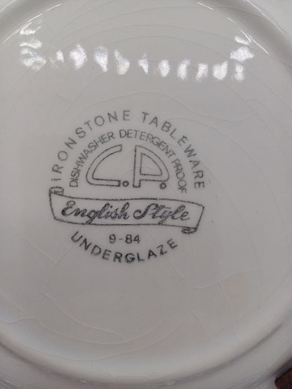 Lot de 2 Assiettes à Dessert – Ironstone Tableware, Décor Floral Bleu AR CONCEPT