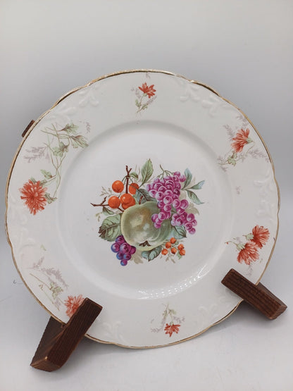 Lot de 11 Assiettes à Dessert – Luneville, France – Décor Floral et Fruité AR CONCEPT