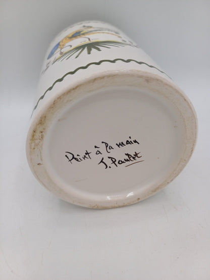 Lot de 3 pots en faïence signés Jean Paulet – XXème siècle - Peint à la Main AR CONCEPT