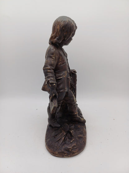 Statue en régule – “L’Écolier” - Vintage - Déco Intérieur